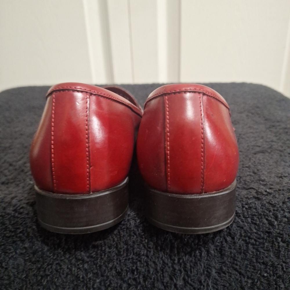 G.H. Bass & Co. Red Leather Loafers - Picture 5 of 10